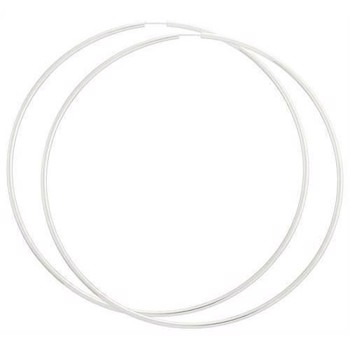 BNH Dame blanke 925 sterling sølv Øre creoler, Ø 100 mm x 2,0 mm